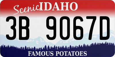 ID license plate 3B9067D