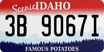 ID license plate 3B9067I