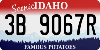 ID license plate 3B9067R