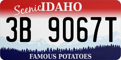 ID license plate 3B9067T