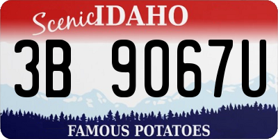 ID license plate 3B9067U