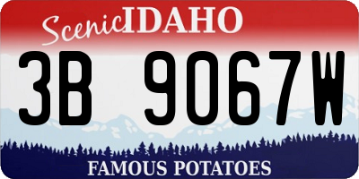 ID license plate 3B9067W