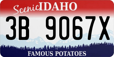 ID license plate 3B9067X