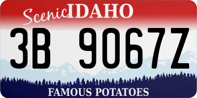 ID license plate 3B9067Z
