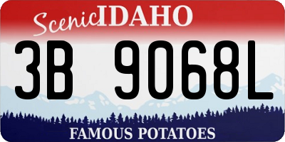 ID license plate 3B9068L