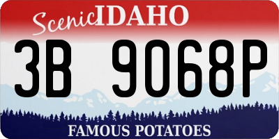 ID license plate 3B9068P