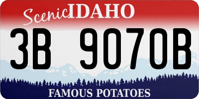 ID license plate 3B9070B