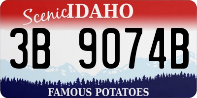 ID license plate 3B9074B