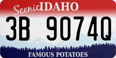 ID license plate 3B9074Q