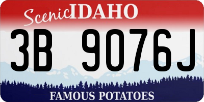 ID license plate 3B9076J