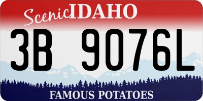 ID license plate 3B9076L