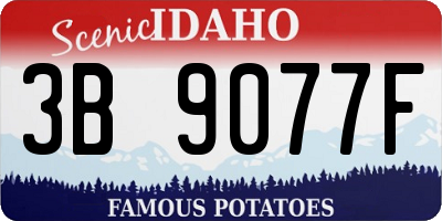 ID license plate 3B9077F