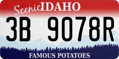 ID license plate 3B9078R