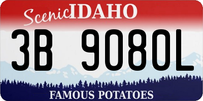 ID license plate 3B9080L