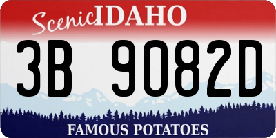 ID license plate 3B9082D