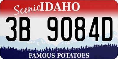ID license plate 3B9084D