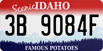 ID license plate 3B9084F