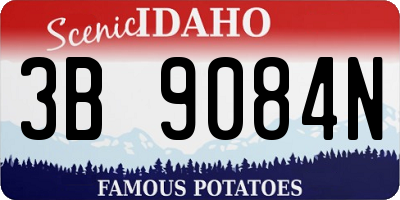 ID license plate 3B9084N
