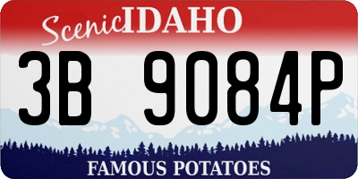 ID license plate 3B9084P