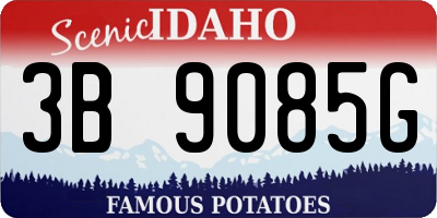 ID license plate 3B9085G