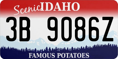 ID license plate 3B9086Z