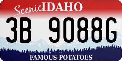 ID license plate 3B9088G