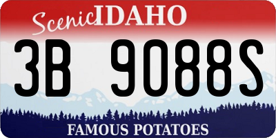 ID license plate 3B9088S