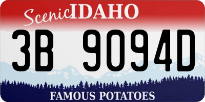 ID license plate 3B9094D