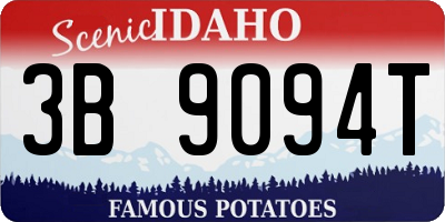 ID license plate 3B9094T