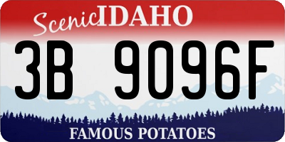 ID license plate 3B9096F