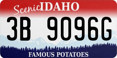 ID license plate 3B9096G