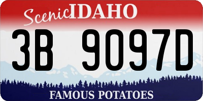 ID license plate 3B9097D