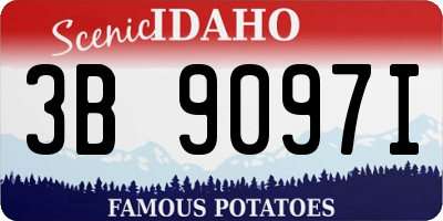 ID license plate 3B9097I