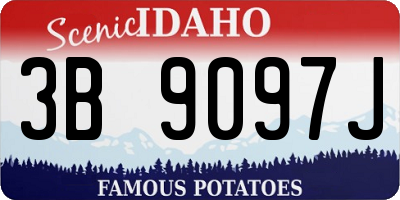 ID license plate 3B9097J