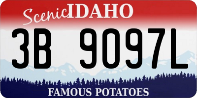 ID license plate 3B9097L