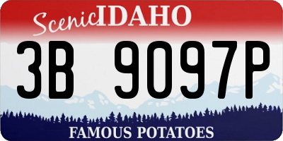 ID license plate 3B9097P
