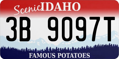 ID license plate 3B9097T