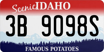 ID license plate 3B9098S
