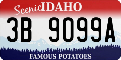 ID license plate 3B9099A