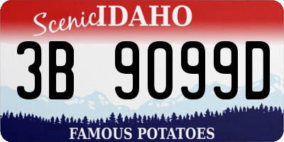 ID license plate 3B9099D