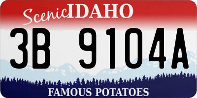 ID license plate 3B9104A