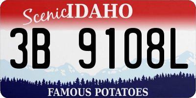 ID license plate 3B9108L