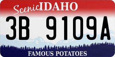 ID license plate 3B9109A