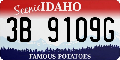 ID license plate 3B9109G