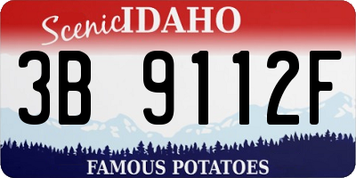 ID license plate 3B9112F