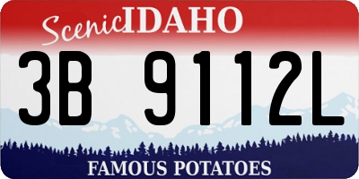 ID license plate 3B9112L