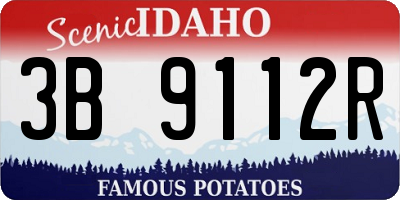 ID license plate 3B9112R