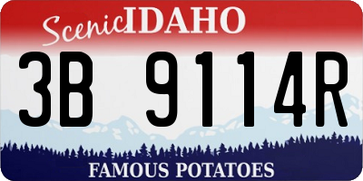 ID license plate 3B9114R