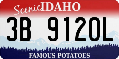 ID license plate 3B9120L