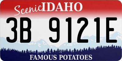 ID license plate 3B9121E